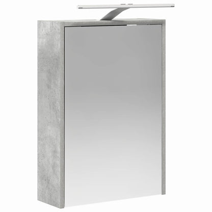 Mobiletto per specchio da bagno con lo scaffale Grigio cemento | homemem39