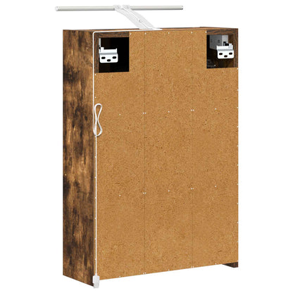 Mobiletto per specchio da bagno Rovere fumé 43 x 16 x 62.5 cm | homemem39