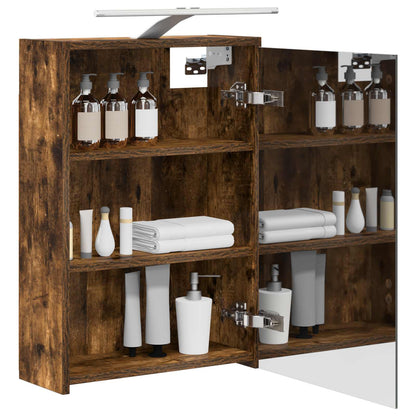 Mobiletto per specchio da bagno Rovere fumé 43 x 16 x 62.5 cm | homemem39