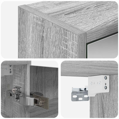 Mobiletto per specchio da bagno Grigio Sonoma 43 x 16 x 62.5 cm | homemem39