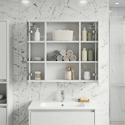 Mobiletto per specchio da bagno Bianco 63,5 x 16 x 62,5 cm | homemem39