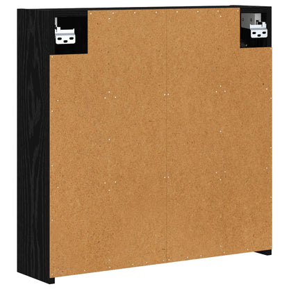 Mobiletto per specchio da bagno Rovere Nero 63,5 x 16 x 62,5 cm | homemem39