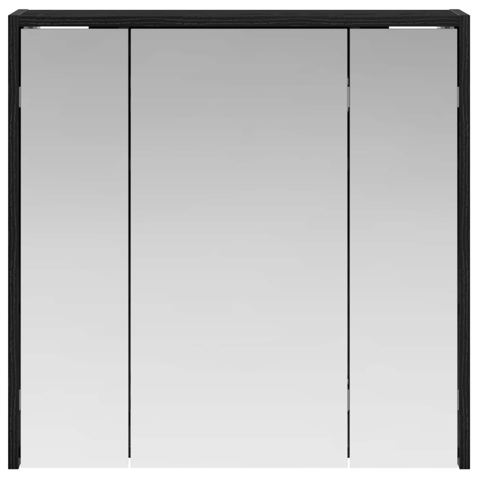 Mobiletto per specchio da bagno Rovere Nero 63,5 x 16 x 62,5 cm | homemem39