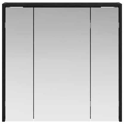 Mobiletto per specchio da bagno Rovere Nero 63,5 x 16 x 62,5 cm | homemem39