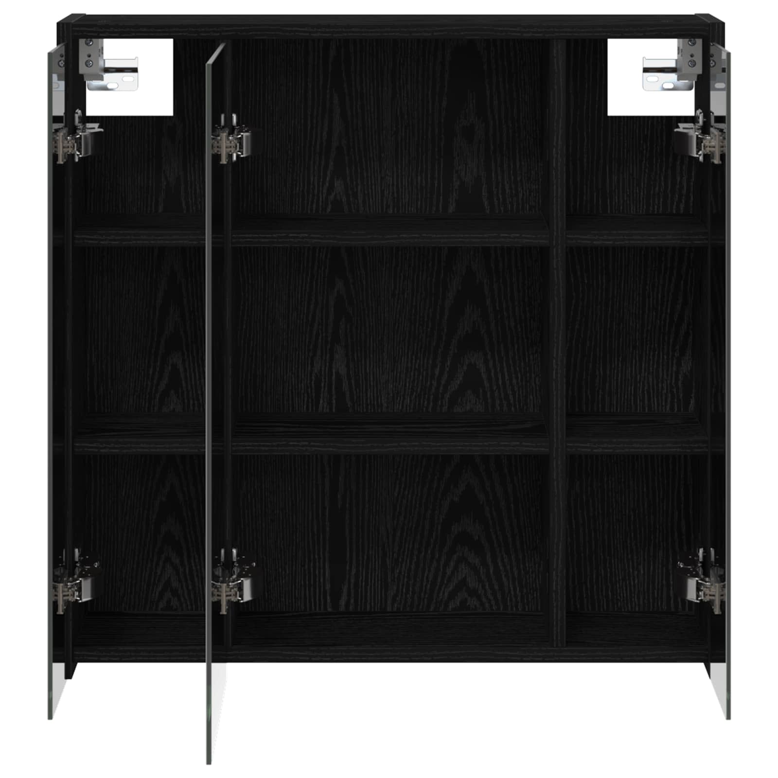 Mobiletto per specchio da bagno Rovere Nero 63,5 x 16 x 62,5 cm | homemem39