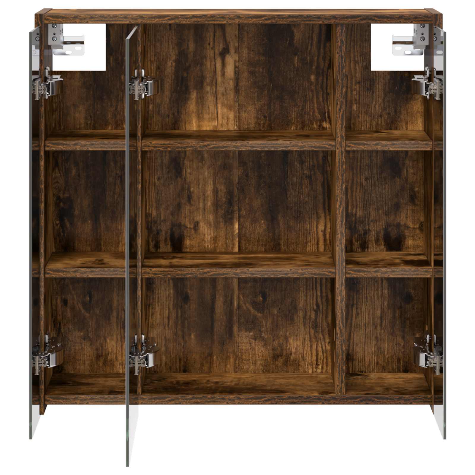 Mobiletto per specchio da bagno Rovere fumé 63,5 x 16 x 62,5 cm | homemem39