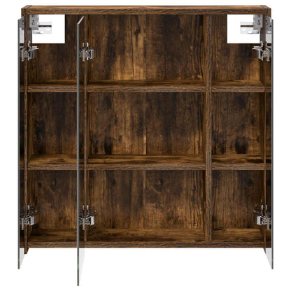 Mobiletto per specchio da bagno Rovere fumé 63,5 x 16 x 62,5 cm | homemem39