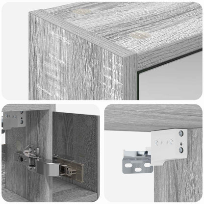 Mobiletto per specchio da bagno Grigio Sonoma | homemem39