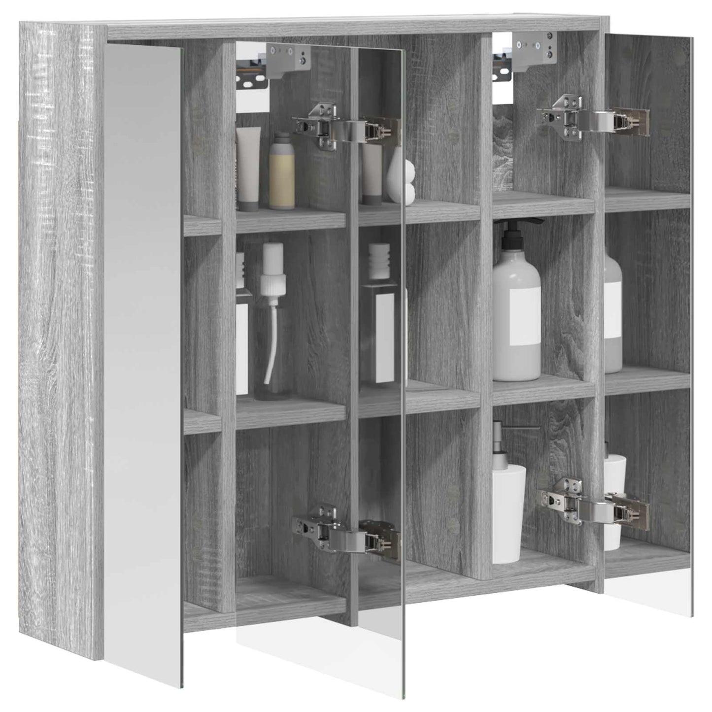Mobiletto per specchio da bagno Grigio Sonoma | homemem39