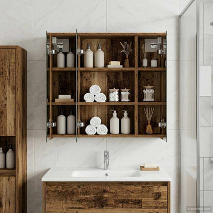 Mobiletto per specchio da bagno Legno vecchio | homemem39