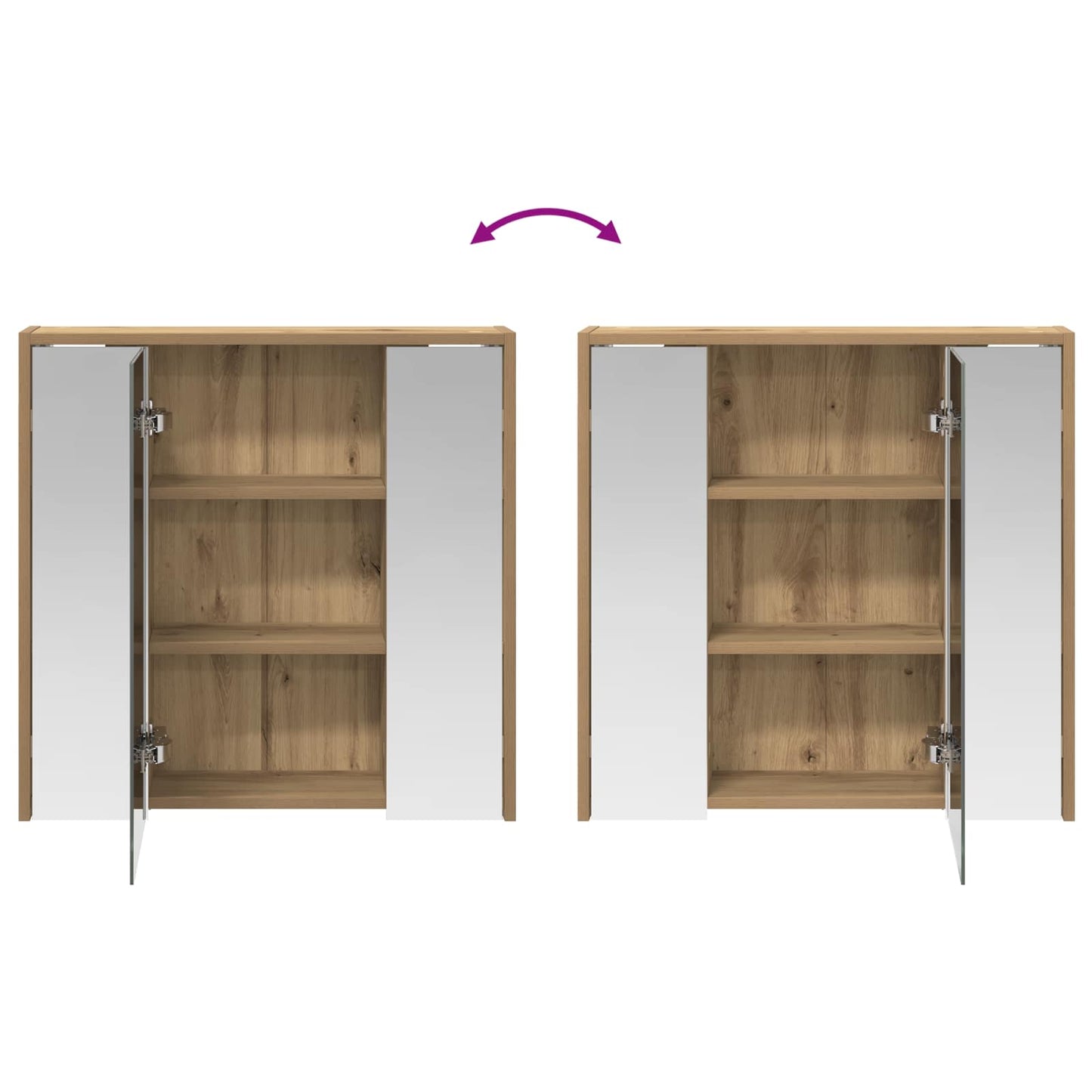 Mobiletto per specchio da bagno Rovere Artigianale | homemem39