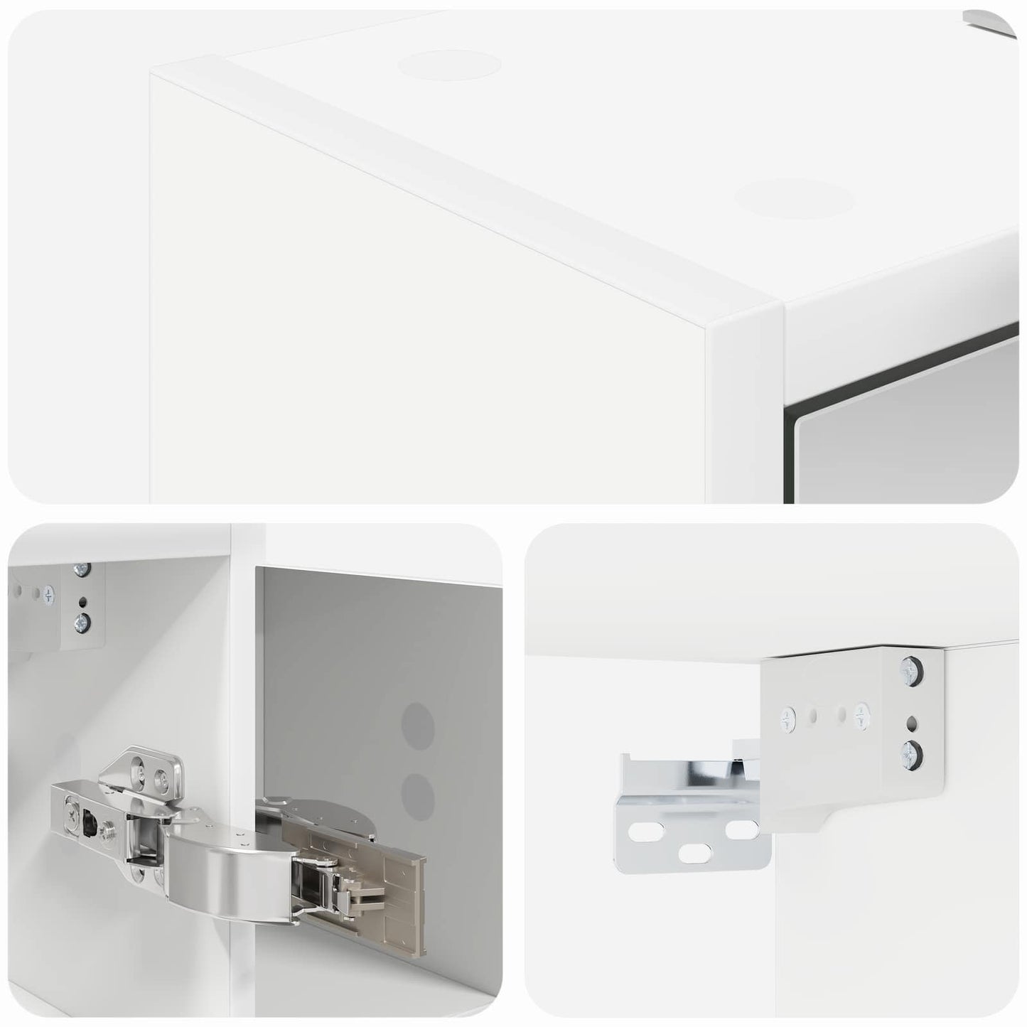 Mobiletto per specchio da bagno Bianco 63,5 x 16 x 62,5 cm | homemem39
