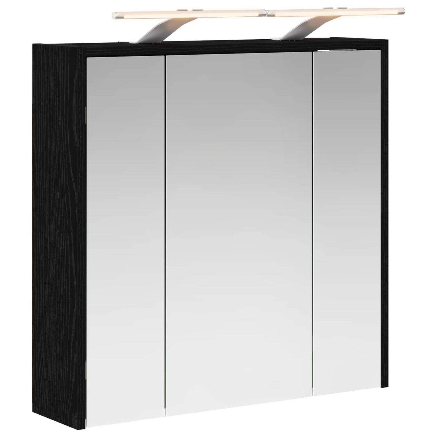 Mobiletto per specchio da bagno Rovere Nero 63,5 x 16 x 62,5 cm | homemem39