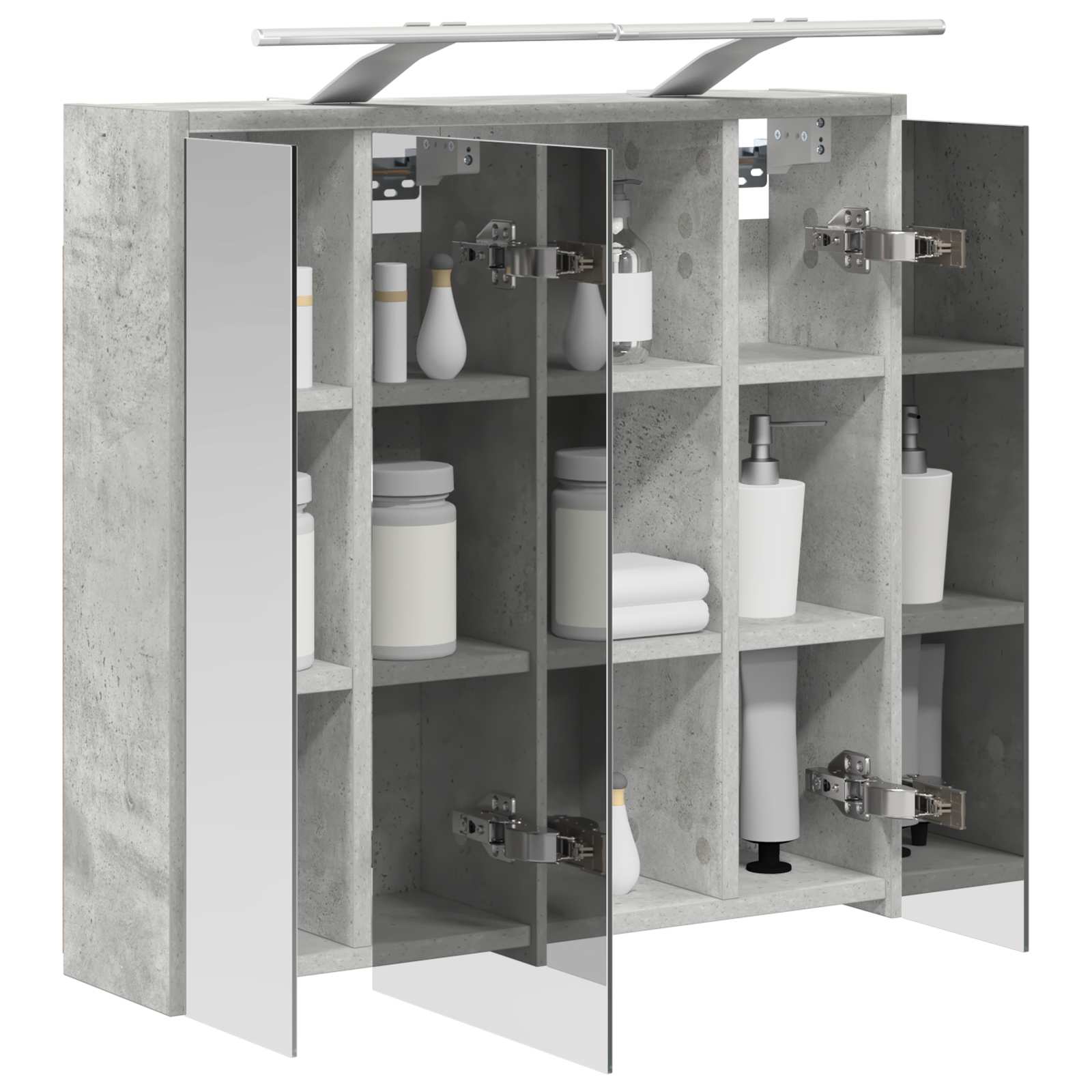 Mobiletto per specchio da bagno Grigio cemento | homemem39