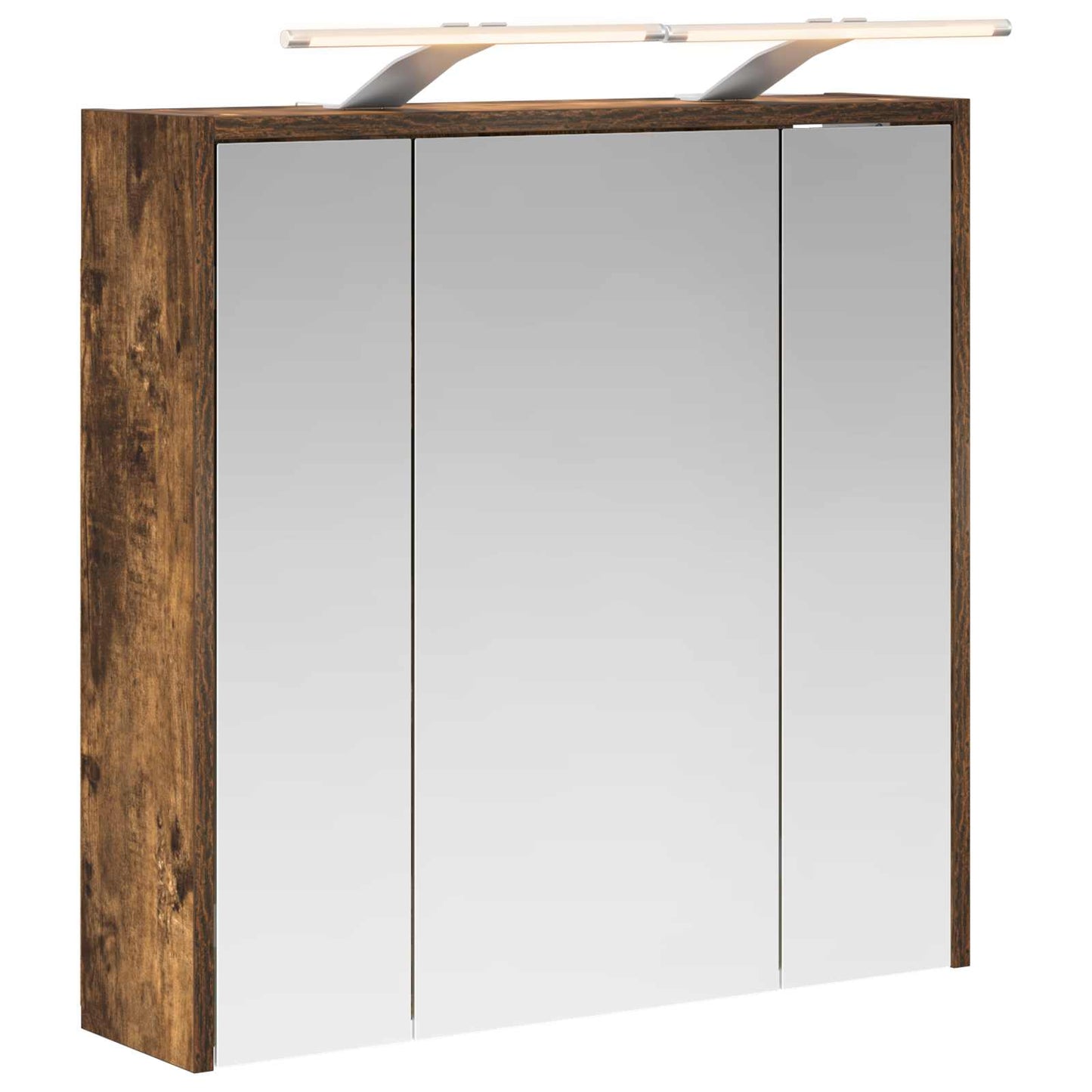 Mobiletto per specchio da bagno Rovere fumé 63,5 x 16 x 62,5 cm | homemem39