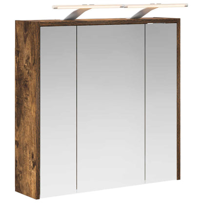 Mobiletto per specchio da bagno Rovere fumé 63,5 x 16 x 62,5 cm | homemem39