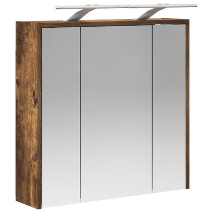 Mobiletto per specchio da bagno Rovere fumé 63,5 x 16 x 62,5 cm | homemem39