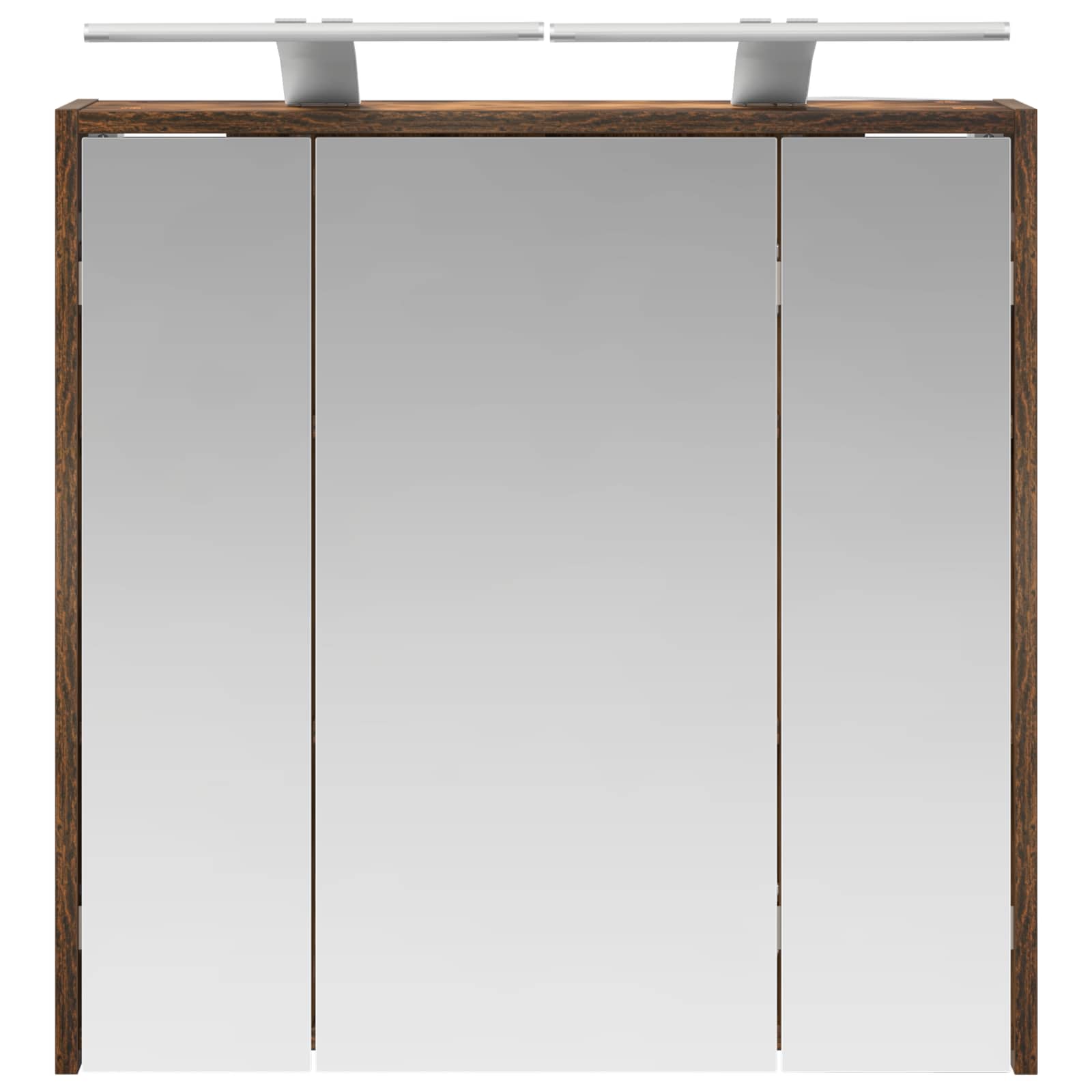 Mobiletto per specchio da bagno Rovere fumé 63,5 x 16 x 62,5 cm | homemem39