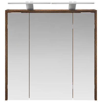Mobiletto per specchio da bagno Rovere fumé 63,5 x 16 x 62,5 cm | homemem39