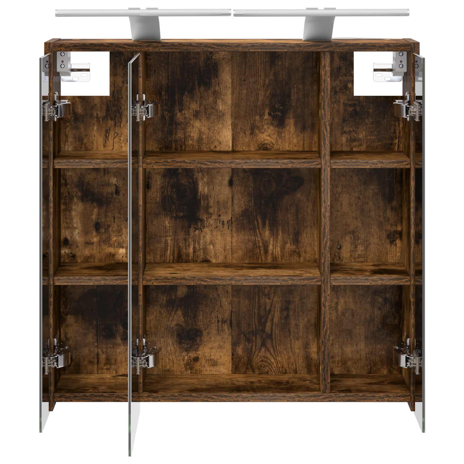 Mobiletto per specchio da bagno Rovere fumé 63,5 x 16 x 62,5 cm | homemem39