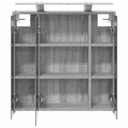 Mobiletto per specchio da bagno Grigio Sonoma | homemem39