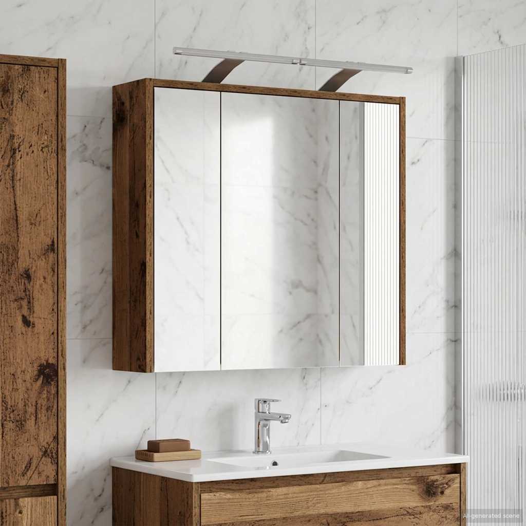 Mobiletto per specchio da bagno Legno vecchio