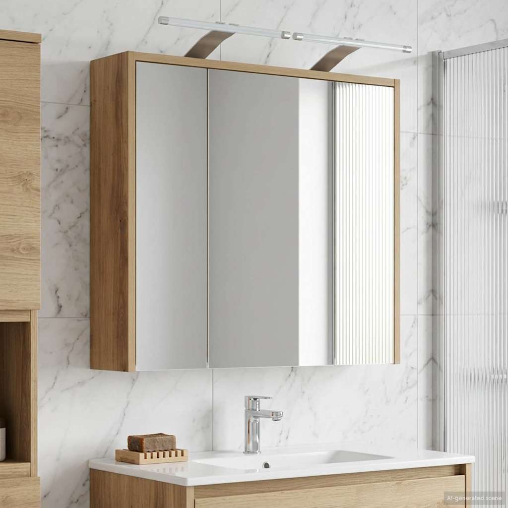 Mobiletto per specchio da bagno Rovere Artigianale | homemem39