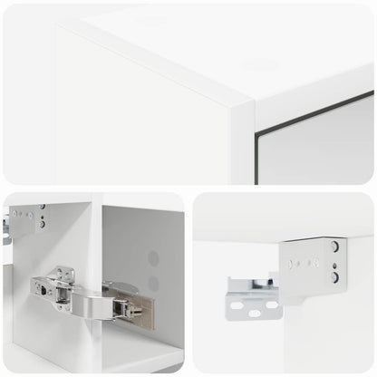 Mobiletto per specchio da bagno Bianco 73,5 x 16 x 62,5 cm | homemem39