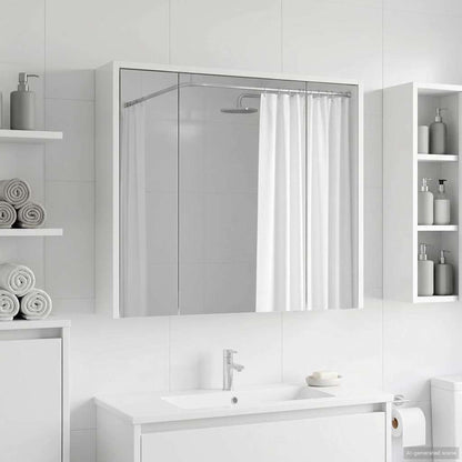 Mobiletto per specchio da bagno Bianco 73,5 x 16 x 62,5 cm | homemem39