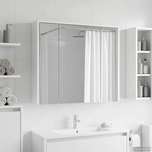 Mobiletto per specchio da bagno Bianco 73,5 x 16 x 62,5 cm | homemem39