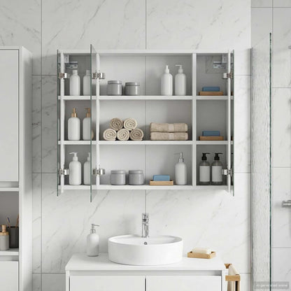 Mobiletto per specchio da bagno Bianco 73,5 x 16 x 62,5 cm | homemem39