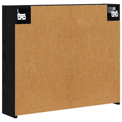Mobiletto per specchio da bagno Rovere Nero 73,5 x 16 x 62,5 cm | homemem39