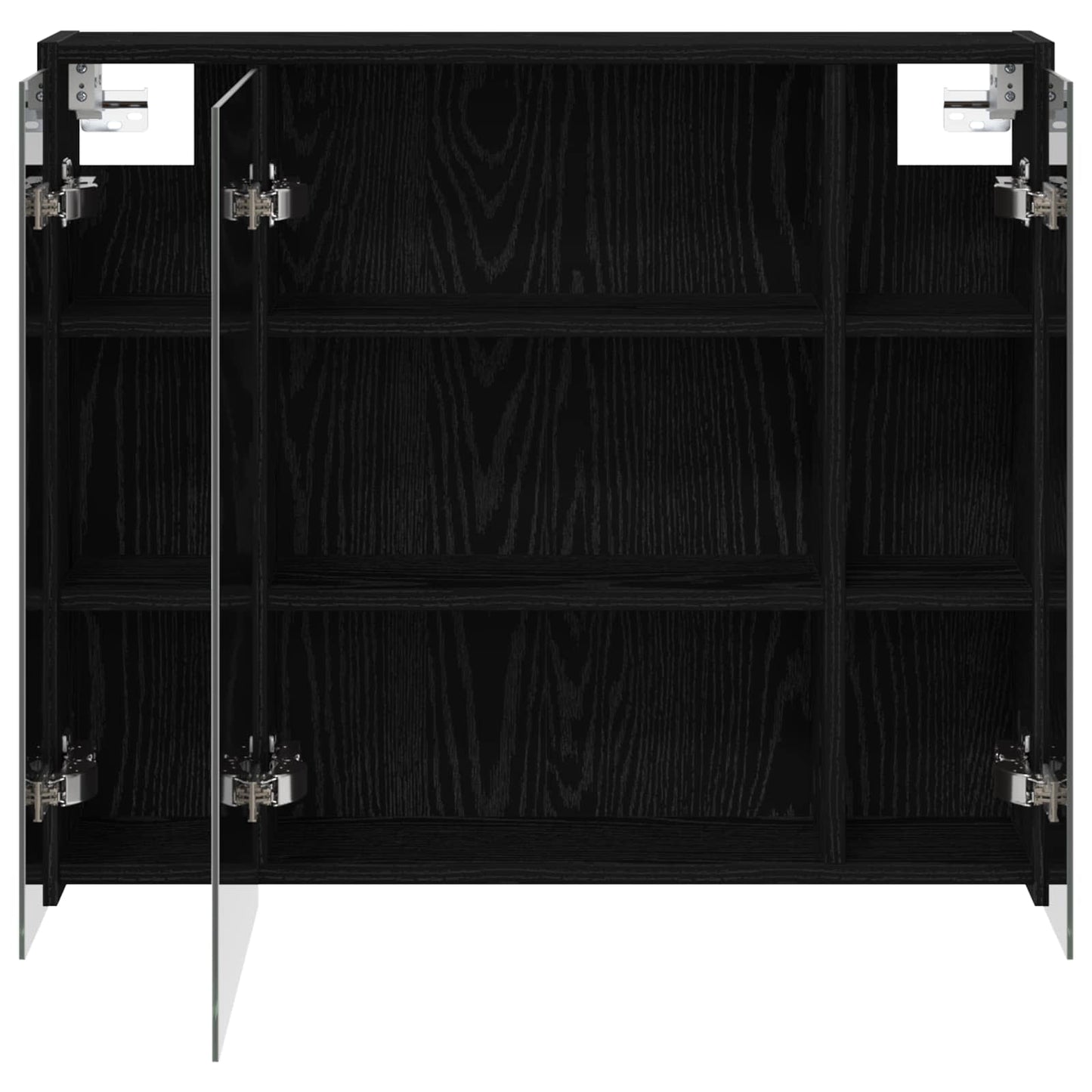 Mobiletto per specchio da bagno Rovere Nero 73,5 x 16 x 62,5 cm | homemem39