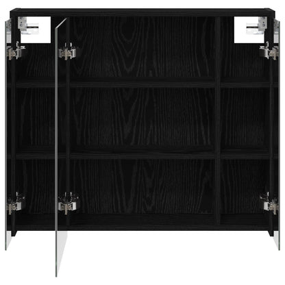 Mobiletto per specchio da bagno Rovere Nero 73,5 x 16 x 62,5 cm | homemem39