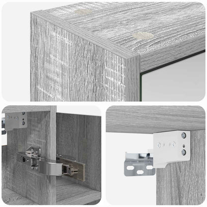 Mobiletto per specchio da bagno Grigio Sonoma | homemem39