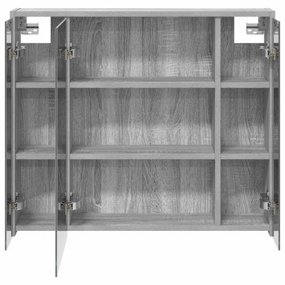 Mobiletto per specchio da bagno Grigio Sonoma | homemem39