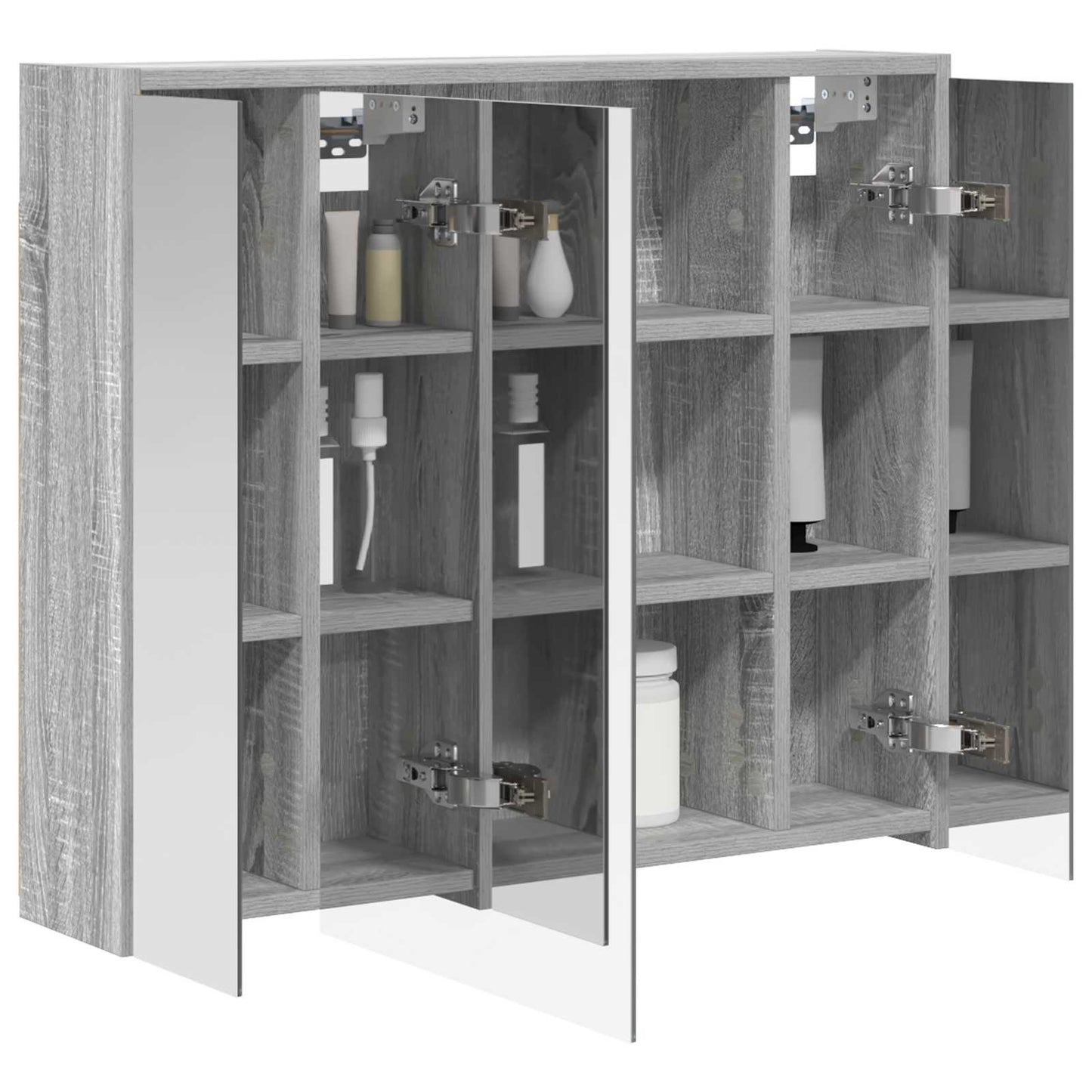 Mobiletto per specchio da bagno Grigio Sonoma