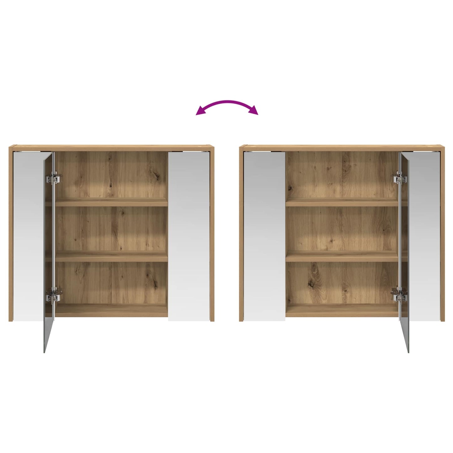 Mobiletto per specchio da bagno Rovere Artigianale | homemem39