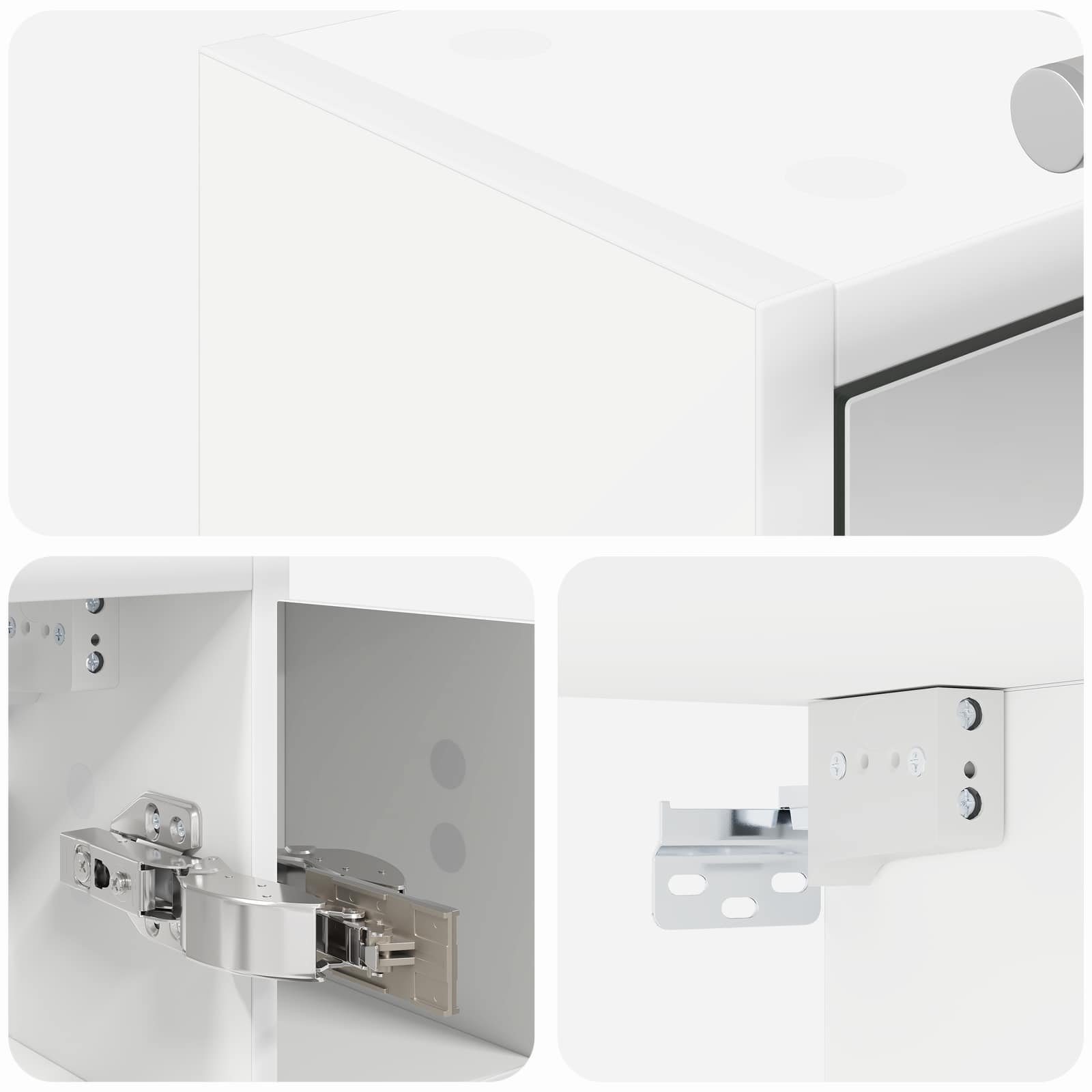 Mobiletto per specchio da bagno Bianco 73,5 x 16 x 62,5 cm | homemem39