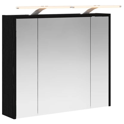 Mobiletto per specchio da bagno Rovere Nero 73,5 x 16 x 62,5 cm | homemem39