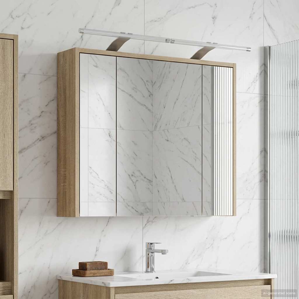 Mobiletto per specchio da bagno Rovere Sonoma | homemem39