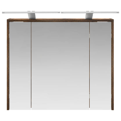 Mobiletto per specchio da bagno Rovere fumé 73,5 x 16 x 62,5 cm | homemem39