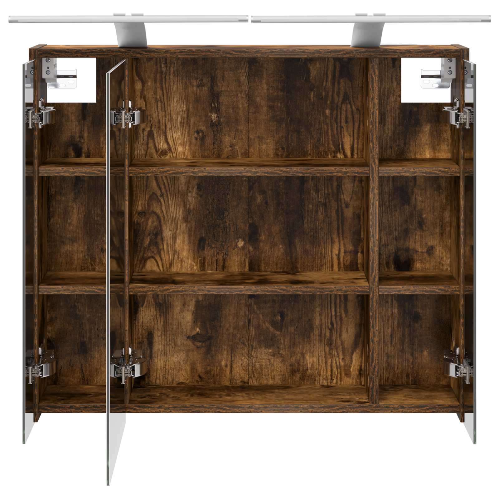 Mobiletto per specchio da bagno Rovere fumé 73,5 x 16 x 62,5 cm | homemem39