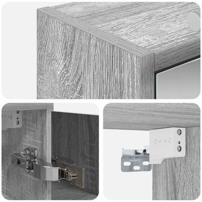 Mobiletto per specchio da bagno Grigio Sonoma | homemem39