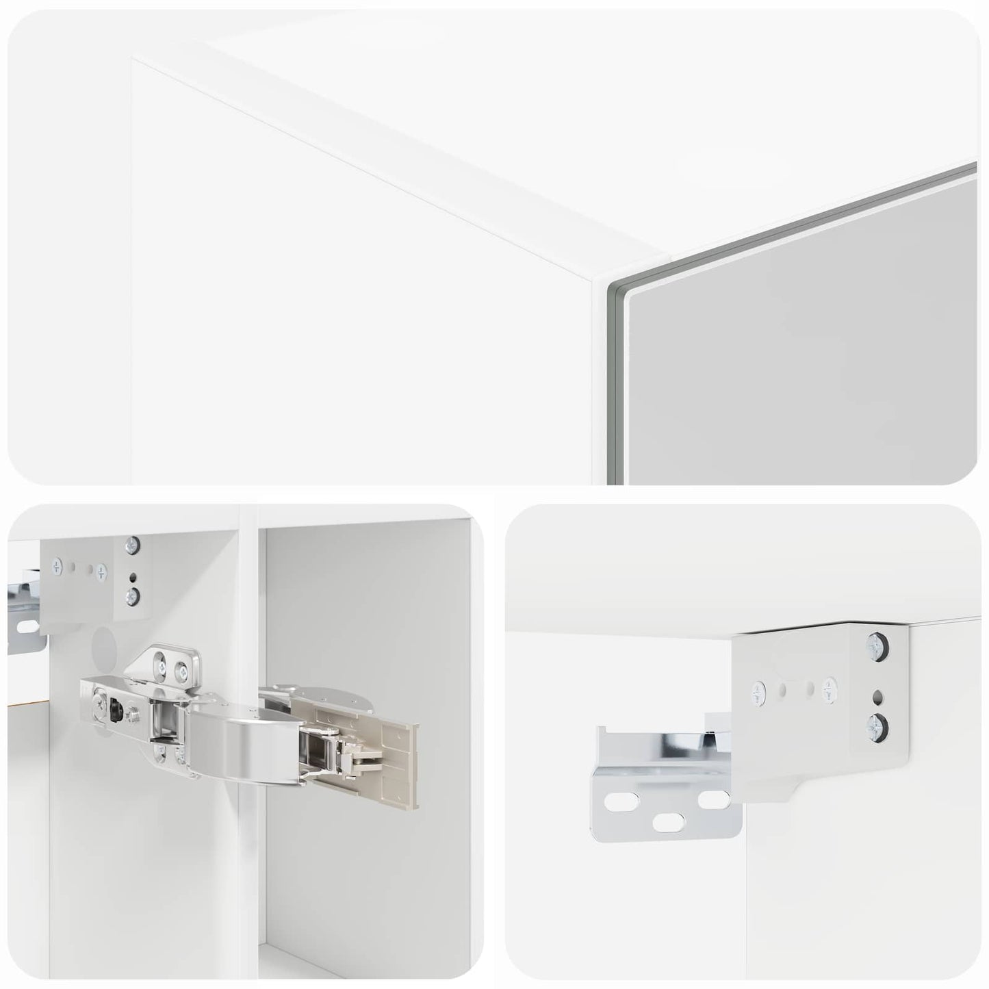 Mobiletto per specchio da bagno Bianco 60 x 14.5 x 70 cm | homemem39