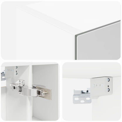 Mobiletto per specchio da bagno Bianco 60 x 14.5 x 70 cm | homemem39