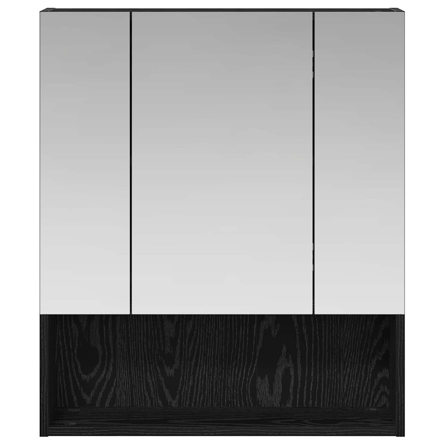 Mobiletto per specchio da bagno Rovere Nero 60 x 14.5 x 70 cm | homemem39