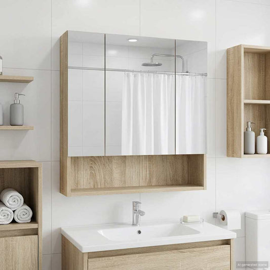 Mobiletto per specchio da bagno Rovere Sonoma 60 x 14.5 x 70 cm | homemem39