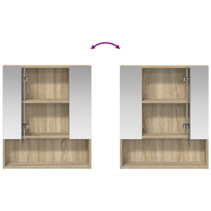 Mobiletto per specchio da bagno Rovere Sonoma 60 x 14.5 x 70 cm | homemem39