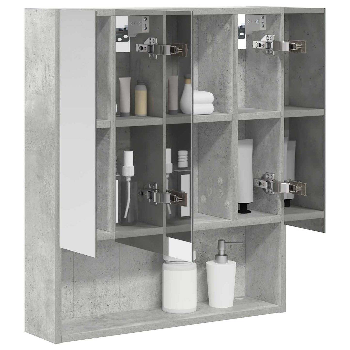 Mobiletto per specchio da bagno con lo scaffale Grigio cemento